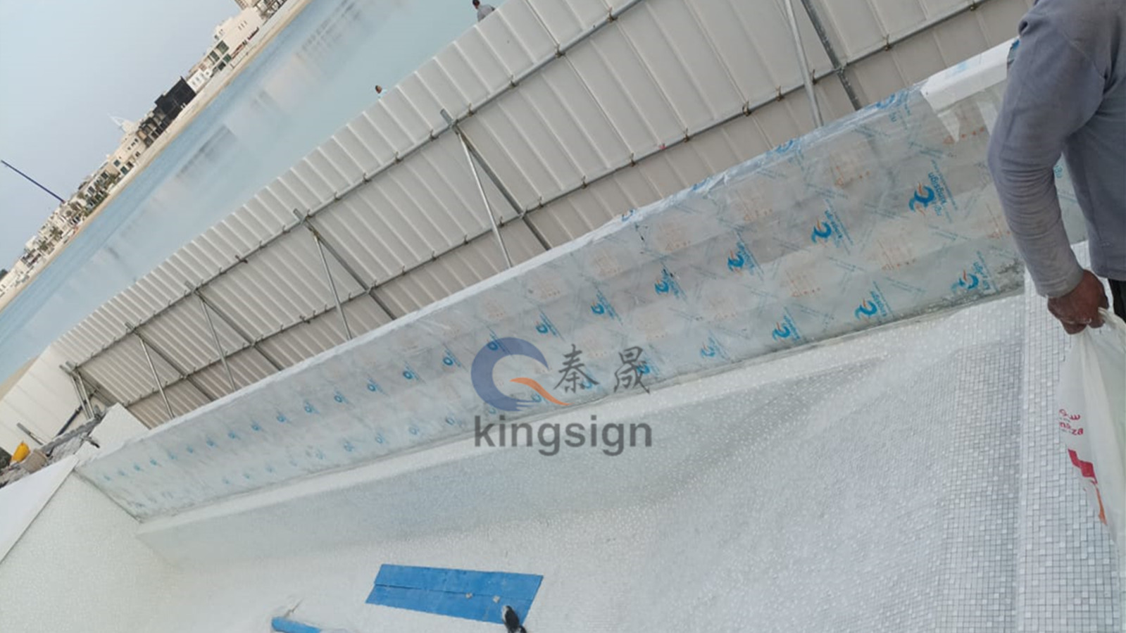 Panjang 11,1 meter jendela kolam renang akrilik
