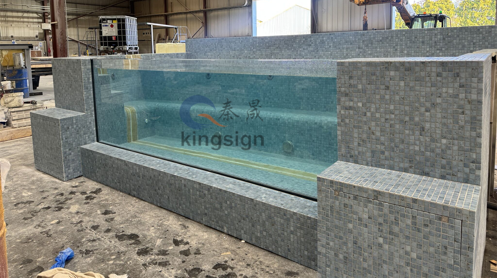Kingsign 80mm Lembar Akrilik Tebal Untuk Tampilan Jendela Kolam Renang Display